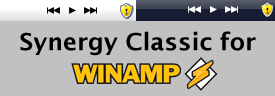 Synergy Classic for Winamp - Just a simple skin for Nullsoft's Tray Control based on the iTunes controller Synergy!