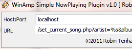 Winamp Simple NowPlaying HTTP (Update) - NowPlaying - send the current playing song to a http server