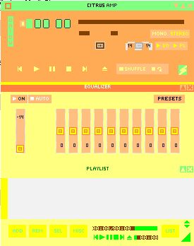 CitrusAmp - This skin was based on http://www.winamp.com/skins/details.php?id=71571 and is my first WinAmp skin.