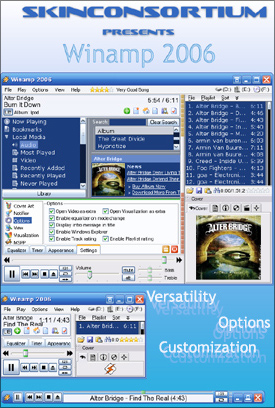 Winamp-2006 - Winamp with single user interface and using the royale theme