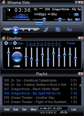 Winamp Vista Classic - The most perfect Vista skin made it for Winamp 2xSeries