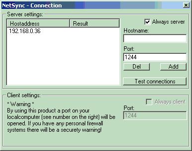 NetSync - Sync 2 or more Winamps within a network. Uses Winamps gui as interface and controls the others.