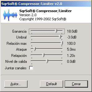 SqrSoft Limiter - This DSP plugin is useful for normalizing the sound level of your MP3 files.