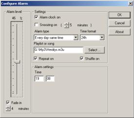 Winamp Alarmclock - An alarmclock for Winamp 2.x