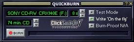 QuickBurn MP3 - Burn directly from your Winamp Playlist!