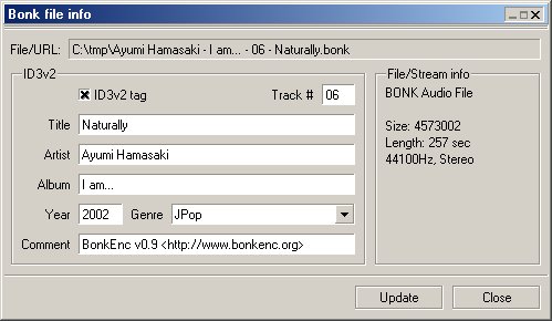 Bonk Audio Input Plugin - Input plugin for Bonk audio files