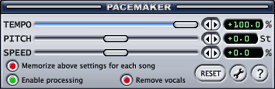 PaceMaker - Tempo/Pitch/Karaoke Plugin.
