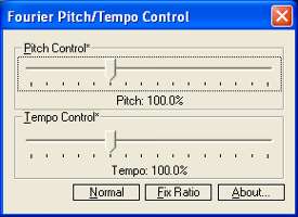 Fourier Pitch Tempo Control - Changes pitch and tempo independently