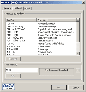 Winamp KeyController v4 - Featured Plugin, March 20, 2003.