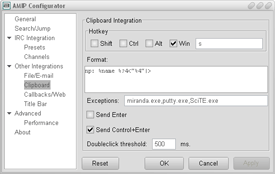 irc winamp add-on