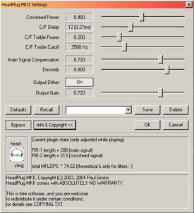 HeadPlug - Crossfeed plugin for headphone users (windows XP bugfix)