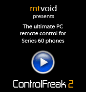 ControlFreak 2 - ControlFreak 2 turns your Series 60 phone with Bluetooth into the ultimate Winamp remote control