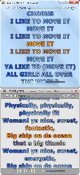 MiniLyrics - Auto download and display scrolling lyrics in Winamp