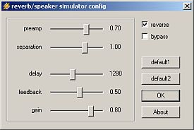reverb and speaker simulator - reverb/speaker simulator