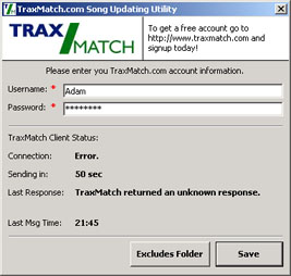 TraxMatch for Winamp - The TraxMatch.com plugin that tells people what you're listening to.
