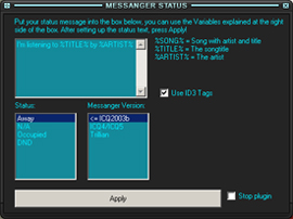 Messanger Status - Change your ICQ/Trillian status message