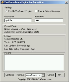 ViralSound Title Updater Plugin - This is the Winamp 2.x/5.x plugin for ViralSound.com Signature Service