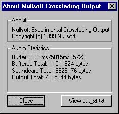 Crossfading Output - Crossfades Winamp's output between tracks