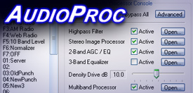 AudioProc Broadcast Audio Processor - High quality broadcast audio processing for Winamp