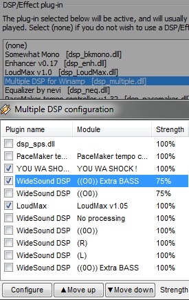 Multiple DSP 1.6 - Use multiple DSP modules with Winamp