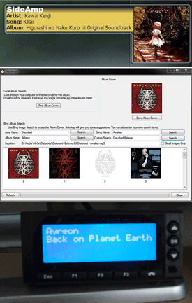 SideAmp 1.2.1 - Winamp plug-in for Windows SideShow with SideBar support