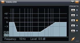 Equalizer v1.62 - Graphic equalizer with 250+ band -60dB +20dB. Cool bento skin style window.