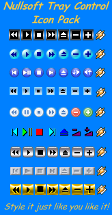 Nullsoft Tray Control Plug-in Icon Pack - Icon packs for use with the Nullsoft Tray Control plug-in