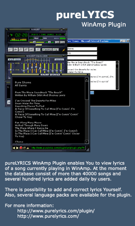 Winamp songs ticker scrolling