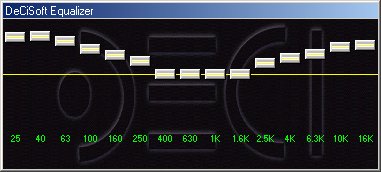 DeCiSoft Equalizer - Constant-q equalizer with up to 32 bands and +/- 18 dB