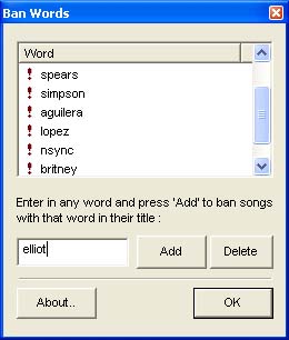 Ban Songs by Name - Tag, your it.