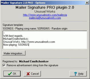 Mailer Signature PRO - Very useful supplement for every mailer.