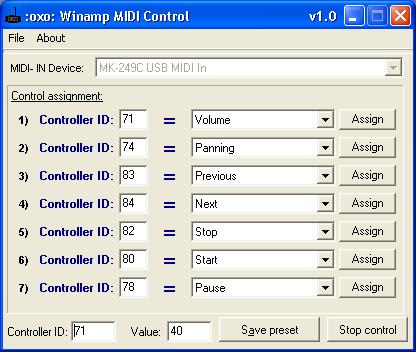 Winamp Remote Control