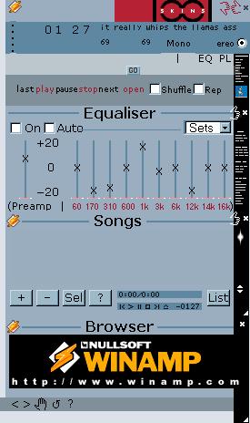 Official 1001winampskins skin - Now compatible with the new Winamp 2.9x windows