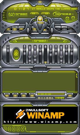 winamp vista green skin color