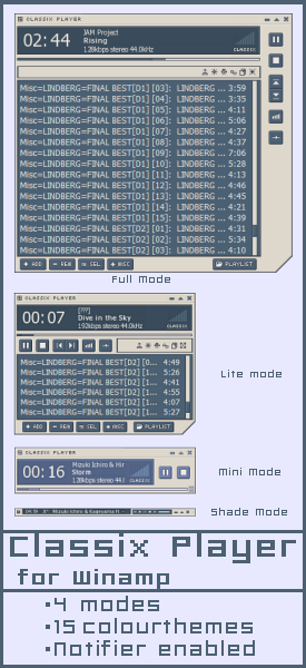 Classix Player - Simple skin for the classix mood.