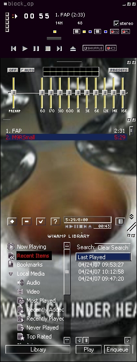 Overlay Winamp - Watch video through the Winamp windows