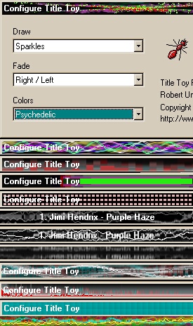 Title Toy - Displays visual effects in title bar of the active window.